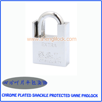 Top Quality Chrome Plated Shackle Protected Vane Padlock